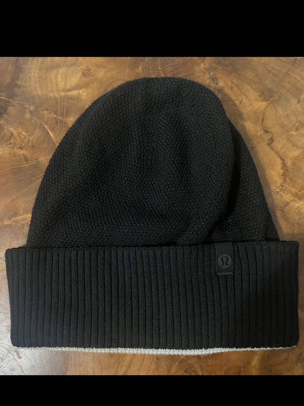 Lululemon Black Beanie OS reversible